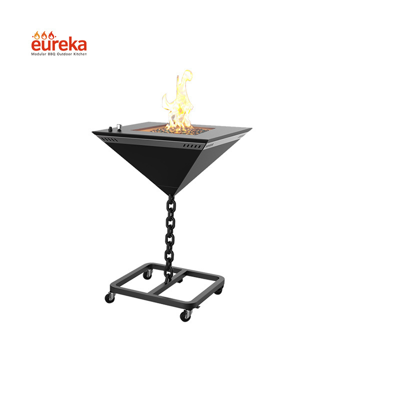 Glass Fire Pit Portable Gas Fire Pit Hanging Smokeless Fire Pit