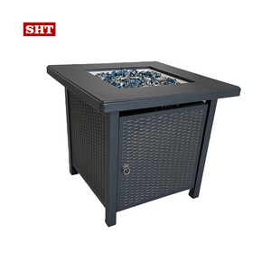 Tabletop Portable Fire Pit Natural Gas Rectangle Garden Gas Fire Pit