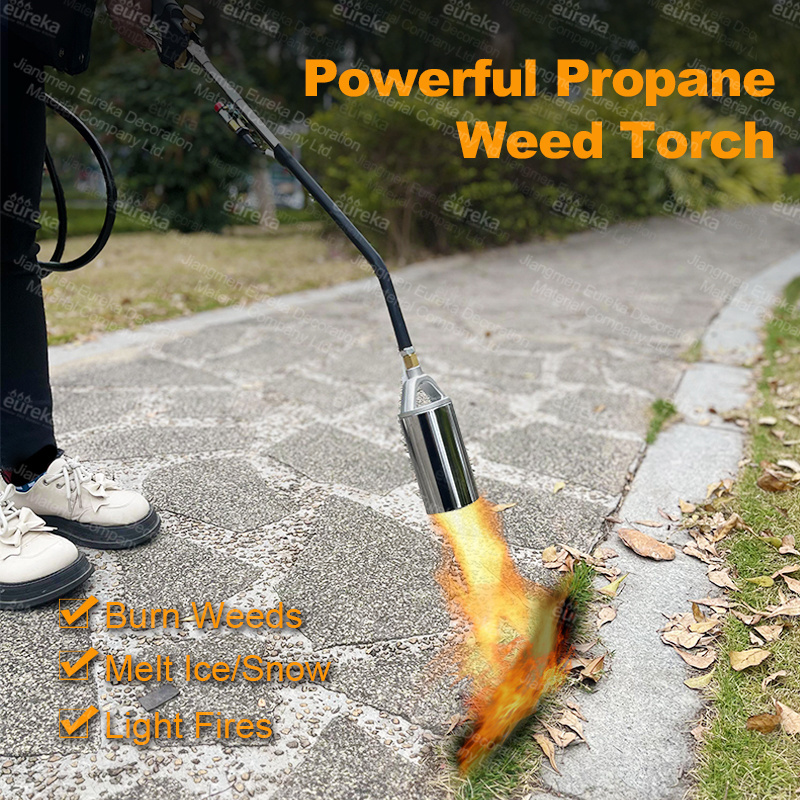 Propane Torch Weed Burner Blow Torch with Piezo Ignition Hose for Roofing Roads Ice