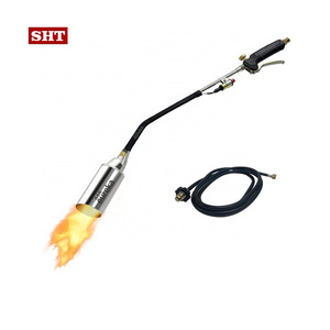 Heavy Duty Flame Thrower Propane Torch Weed Burner Garden Torch With Push Button Igniter