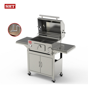 Outdoor Kitchen rotating barbecue stainless steel grill charcoal bbq grill for garden