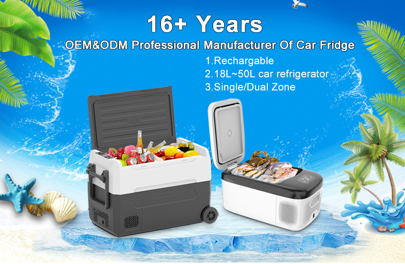 40L camping fridge car freezer box portable refrigerator for car 12v refrigerated factory small mini fridges dc ac compressor