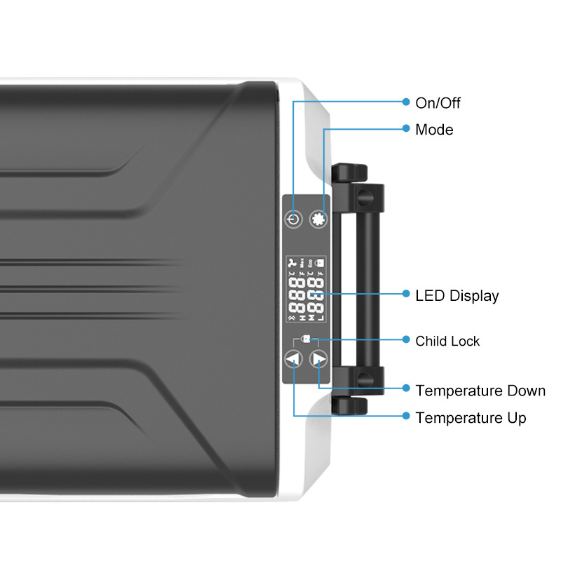 40L camping fridge car freezer box portable refrigerator for car 12v refrigerated factory small mini fridges dc ac compressor