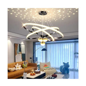 Modern Starlight Home Living Room Chandelier Warm Circle Bedroom Pendant Light Personalized Minimalist Romantic LED