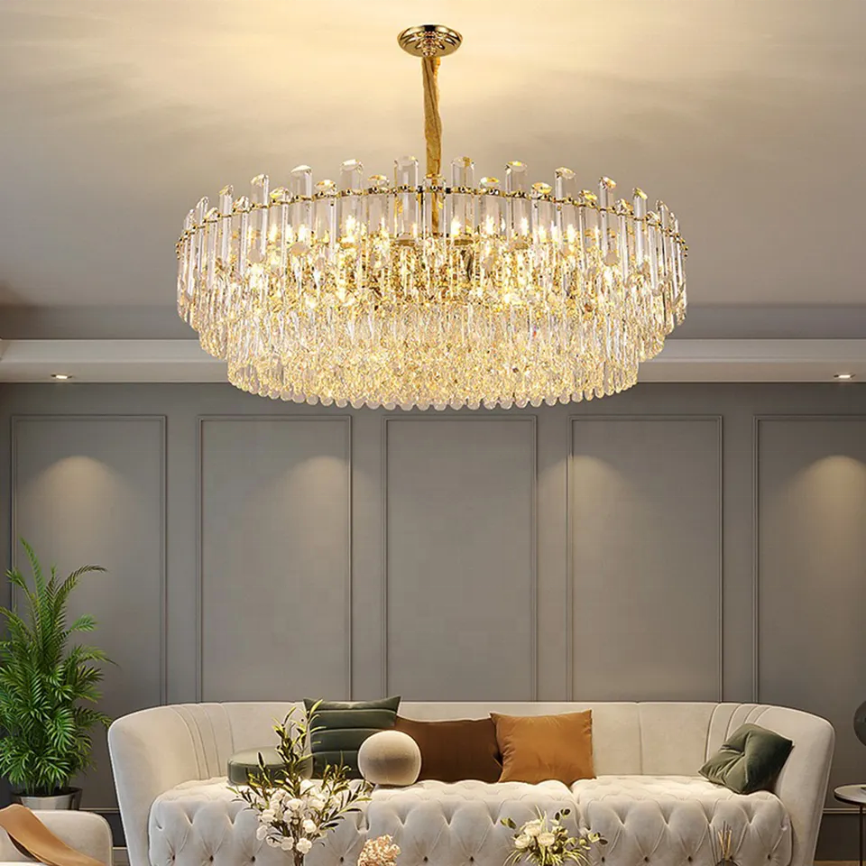 Crystal Luxury Villa Spiral Staircase Home Living Room Hotel Banquet Hall Decoration Lamp Ceiling Chandelier Pendant Light