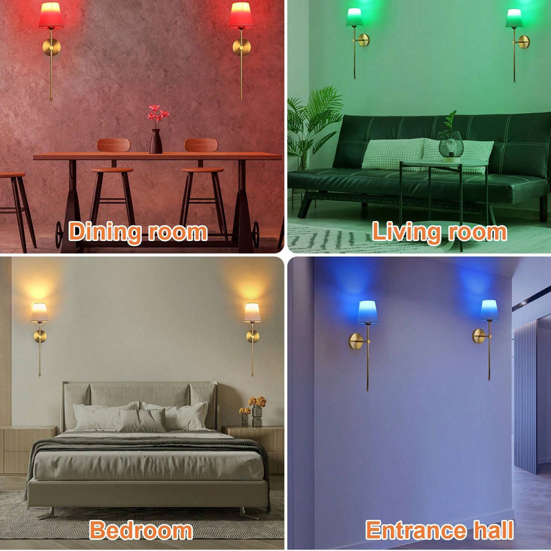 Modern Rechargeable Battery Wall Light Mounted Antique Vintage Style Bedroom Living Room Retro Industrial Iron Wall Lamp