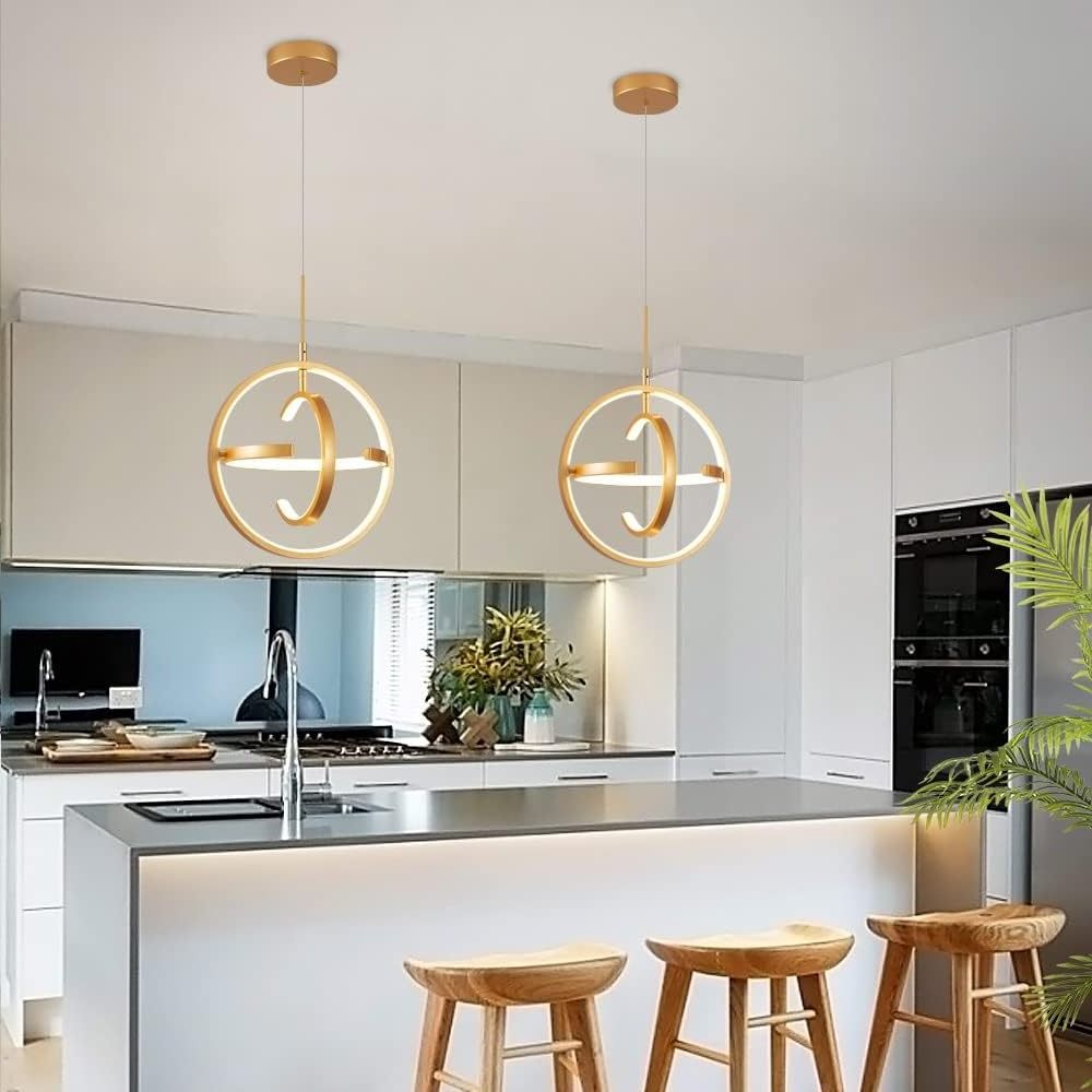 Black Modern LED Chandelier  Globe Pendant Light Round Hanging pendant Light Fixtures for Dining Room Kitchen Island Bedroom