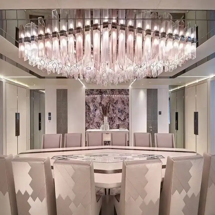 Customized Design Modern Luxury Hotel  Decorative pink Chandelier large glass custom chandelier lamp ceiling light