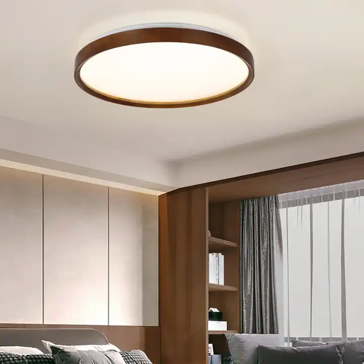 Solid Wood LED Ceiling Lights Ultra-thin Ceiling Lamp Japanese style Simple Creative Corridor Ceiling Light for Bedroom Decor