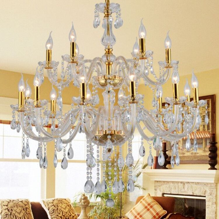 Chandeliers Gold Ceiling Luxury 11 Living Room OEM ODM Service 25 Crystal 90 Nordic Lights Energy Saving Nordic Lighting E27