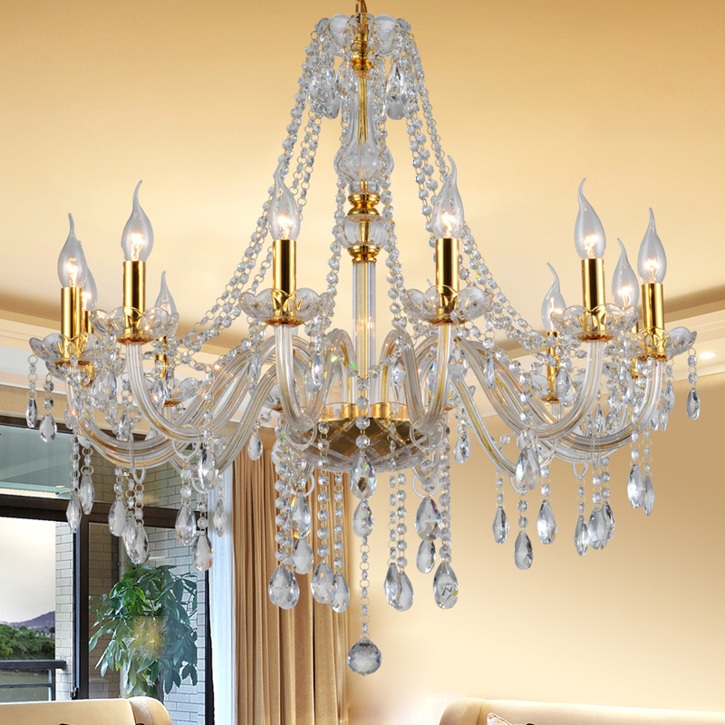 Chandeliers Gold Ceiling Luxury 11 Living Room OEM ODM Service 25 Crystal 90 Nordic Lights Energy Saving Nordic Lighting E27