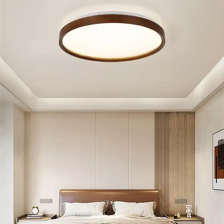 Solid Wood LED Ceiling Lights Ultra-thin Ceiling Lamp Japanese style Simple Creative Corridor Ceiling Light for Bedroom Decor