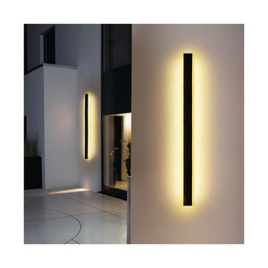 Exterior RGB Outdoor Waterproof Long Linear Wall Led Light Smart Wall Sconce Lights For Home Bar Atmosphere Wall Lamps