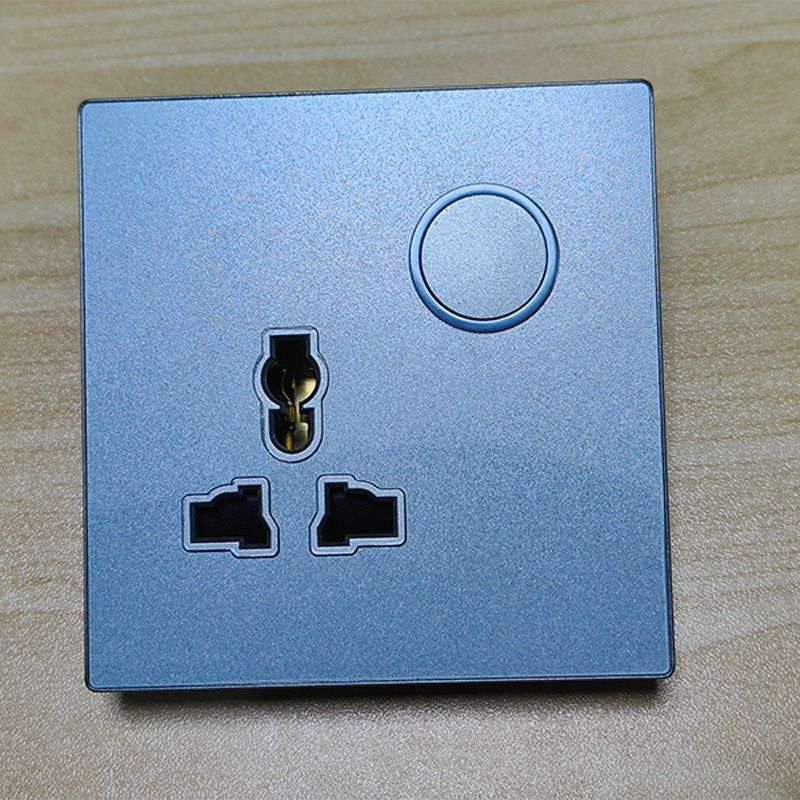 2023 Acrylic&Glass Panel US EU Standard Wall Socket Switch and socket  Light Switch 220V Embedded socket