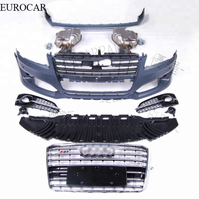 car exterior bumper for A8 to S8 style body kit updated to S8 car bumper