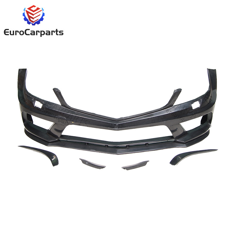 C CLass w204  Black series car bumpers auto body sets facelift frp carbon fiber rear wing body kit for W204 C63 2 door 4 door