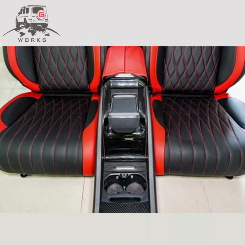 2020y G Class W464 W463A Interior Auto Parts Car Seats Inside Luxury Red Seat Chairs With Armrest Box Storage Box G500 G63 Seat