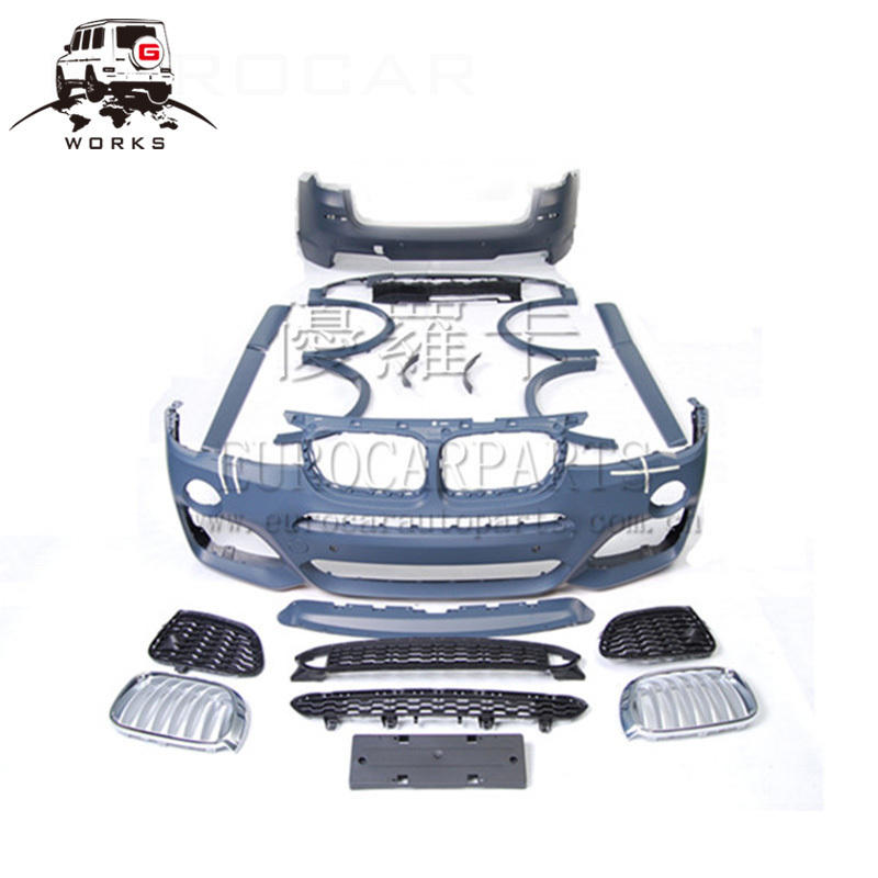 X3 Upgrade Body Systems Car body kit for x3 f25 MT style pp material Car bumpers sport style kits for F25 X3 14y~