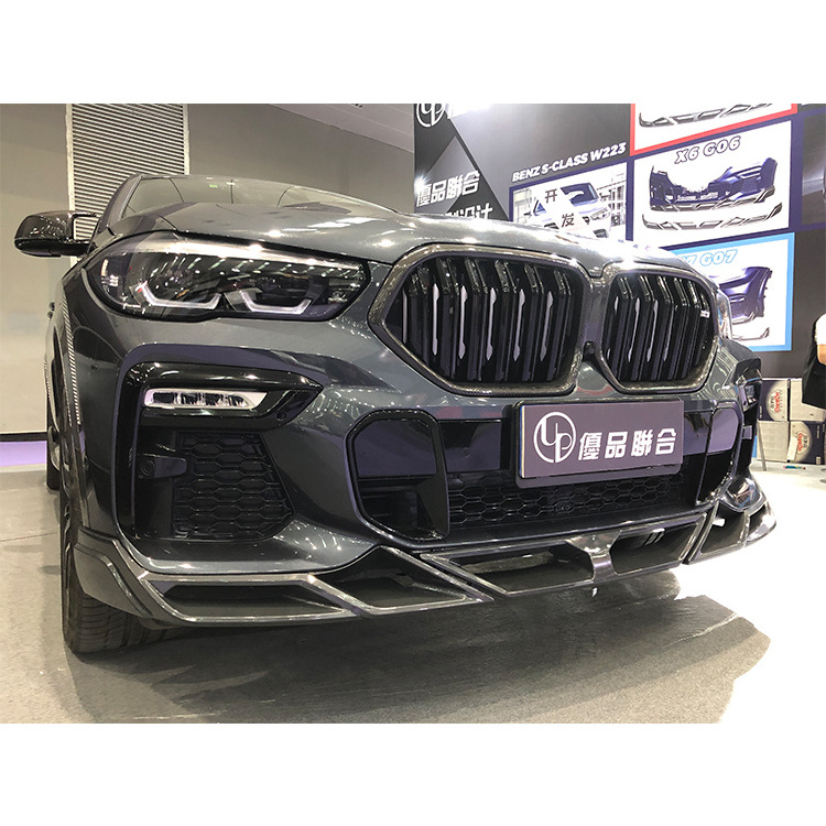 Low Price Sport Design Auto Car Bumper Shovel Air Splitter Bumper Chin Anterior Down Spoiler Front Lip Diffuser For BMW X6 G06