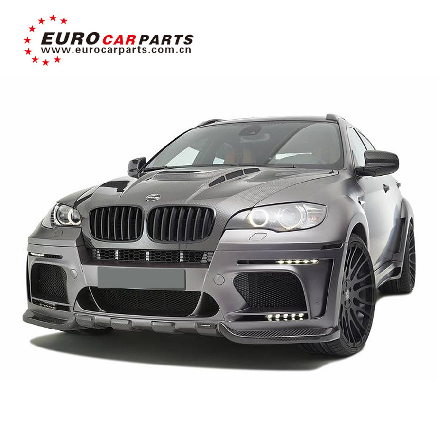 BM X6 E71 body kit for X6 E71 to HM style with bonnet front bumper exhasut system and rear diffuser