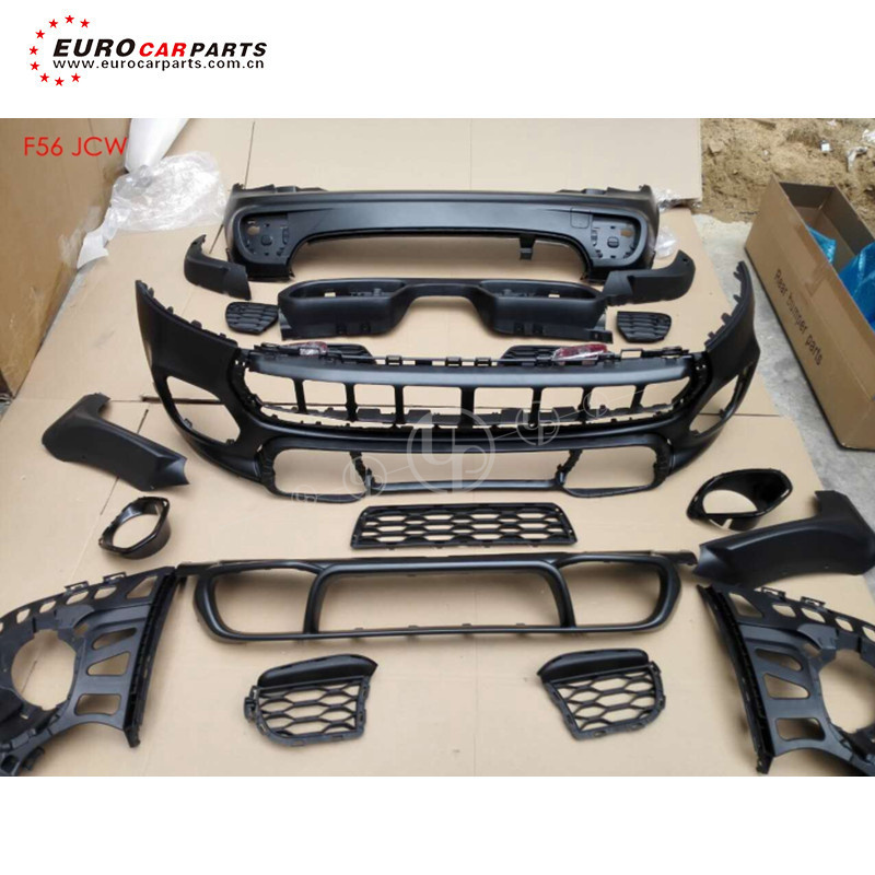 MiNi COOPER F55/56 to JCW style body kit for F55/56 2013-2021 year PP material complete body kit face lift front and rear bumper