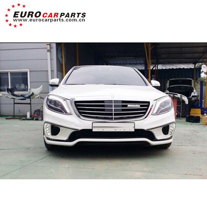 WD style Frp Material  full set fit for  S-CLASS W222 S350 S500 S550 car bumper exhaust tip fender duct   W222 body kits