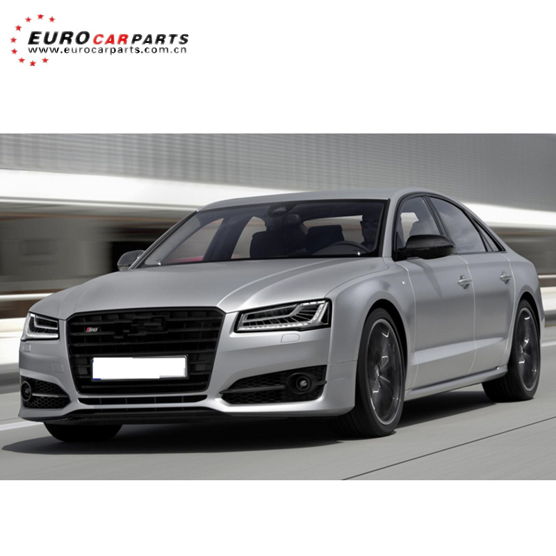 S8 body kits fit for AD A8 2015/2016year to S8 style update PP material with exhaust system