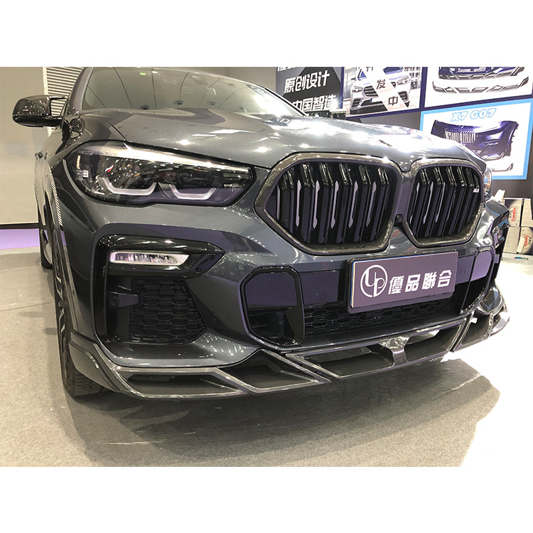 Low Price Sport Design Auto Car Bumper Shovel Air Splitter Bumper Chin Anterior Down Spoiler Front Lip Diffuser For BMW X6 G06