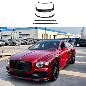 Bent Flying Spur Dry carbon fiber body kit front bumper lip side skirt rear diffuser rear spoiler Flying Spur Suto parts