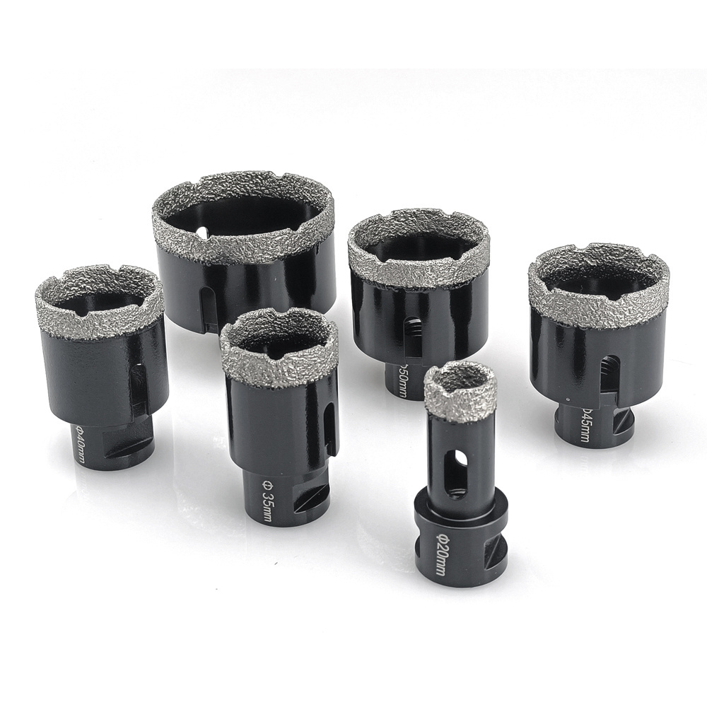 6-100MM M14 Thread Crown Vacuum Brazed Diamond Dry Drilling Bit Granite Marble Drill Core Bits Porcelain Tile Hole Saw Custom