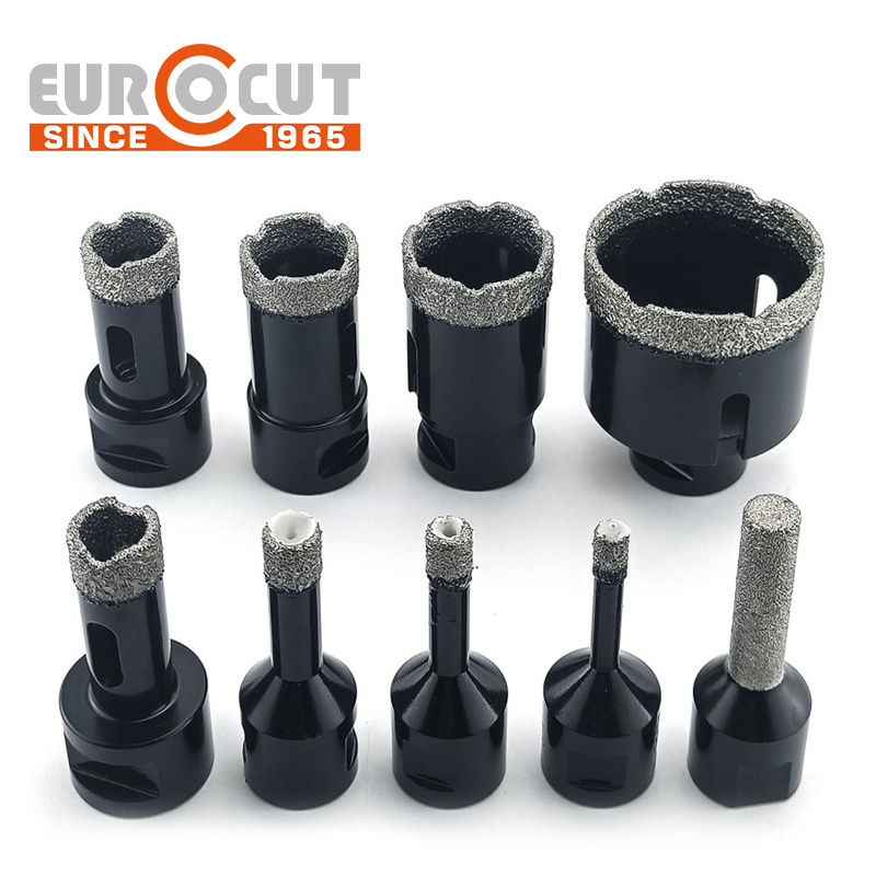 EUROCUT M14 Shank Diamond Hole Saw Marble Tile Ceramic Use Brazed Conserve Energy Vacuum Brazed Diamond Hole Saw