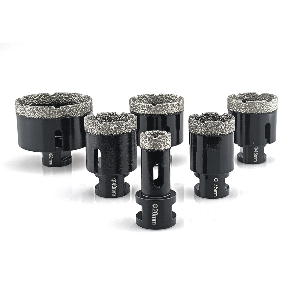 6-100MM M14 Thread Crown Vacuum Brazed Diamond Dry Drilling Bit Granite Marble Drill Core Bits Porcelain Tile Hole Saw Custom