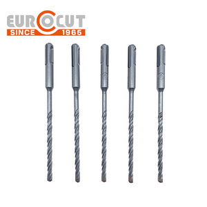 EUROCUT SDS PLUS Flat Tip Electric Hammer Hole Drilling Tools Drill Bit  For Concrete Wall Rock YG8C Tip