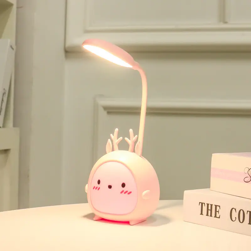 Cartoon Cute  LED Table Lamps Animal Recharge Battery Led Table Night Light Child Eye Protection Warm White Table Lamp