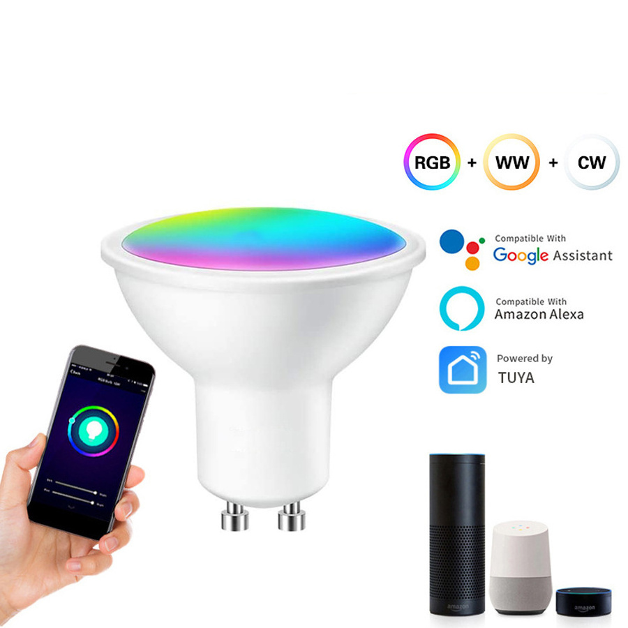 High quality house GU10 E27 smart lamps 5w living room WIFI led bulbs