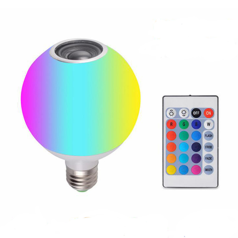 12W E27 Colorful RGB Color Change Bulb Music Speaker And Remote Control Music Ball Smart LED Light Bulb