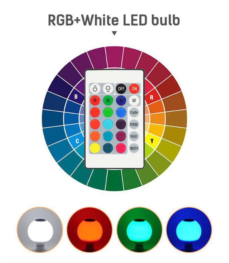 12W E27 Colorful RGB Color Change Bulb Music Speaker And Remote Control Music Ball Smart LED Light Bulb