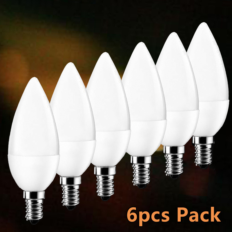 E14 LED Lamp Indoor Warm Cold White Light 5W LED Candle Bulb Home Decor Chandelier Led Light Bulb