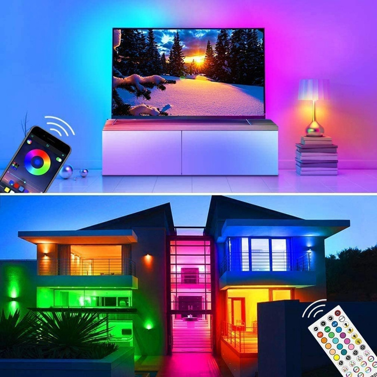 10M Flexible Self Adhesive RGB Color Changing 5050 LED Neon Tape Lights for Bedroom Home Led Strip Light