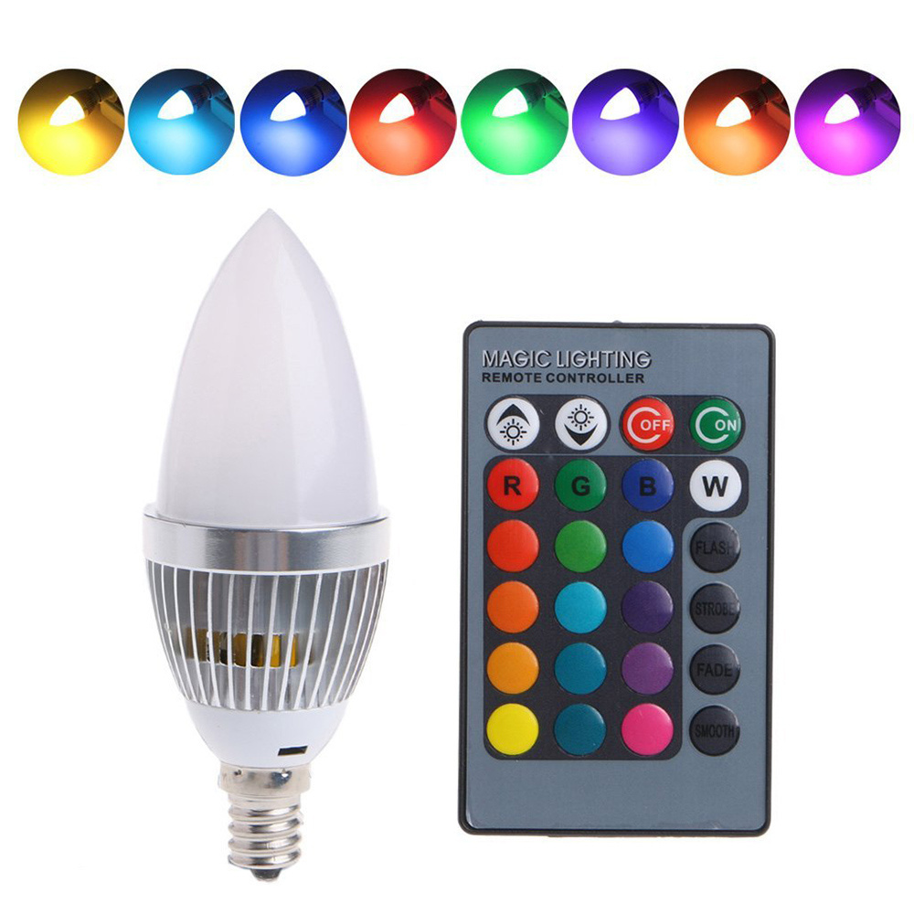 2023 Wholesale E12 E14 3W Dimmable Rgb Home Smart Smd Light Led Bulbs