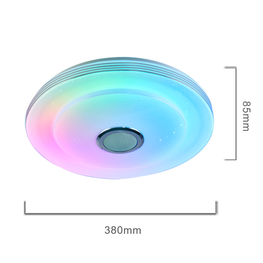 Rich ODM experience RGB intelligent ceiling lamp led ceiling light with bluetooth music speaker