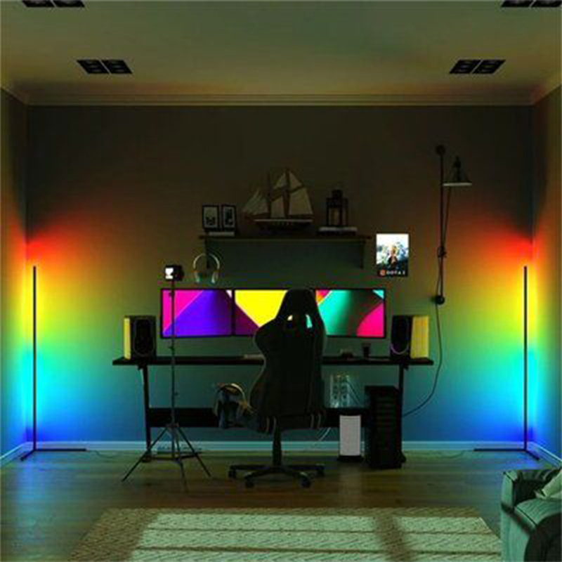 App touch control led rgb floor lamp smart Corner standing floor light for sale