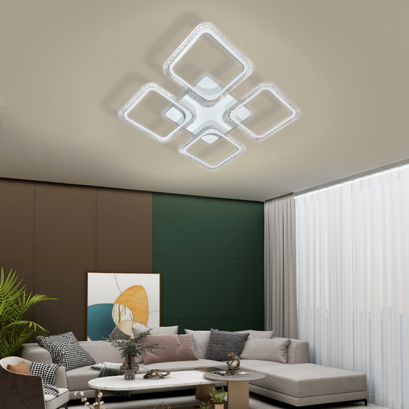 Modern LED Ceiling Light Fixture Living Bedroom Dining Room White Acrylic Shade Plastic Body New LED Ceiling Residential Use