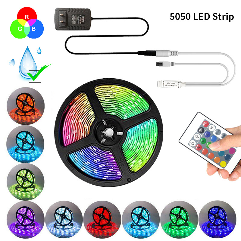 Home Brighter 5M 10M 15M 16 Million Colors Alexa Phone App Controlled Music Lamp Smart WiFi 5050 RGB LED Strip Lights for Home