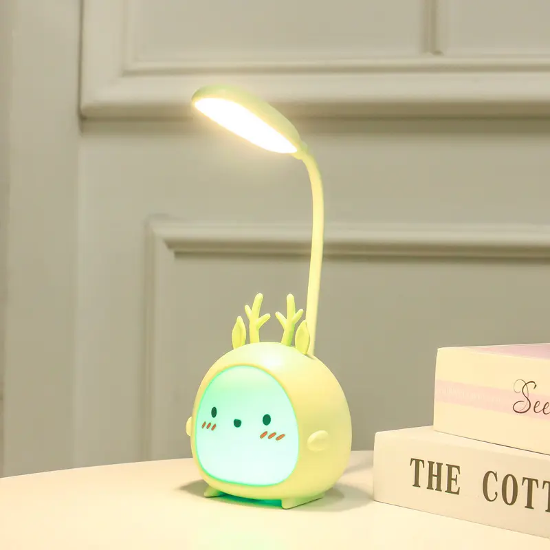 Cartoon Cute  LED Table Lamps Animal Recharge Battery Led Table Night Light Child Eye Protection Warm White Table Lamp