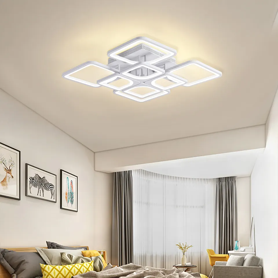 High Quality Living Room Ceiling Fancy Light With Remote Control Iron Gold Smart Home Indoor Decoration Modern Led Ceiling Lamp