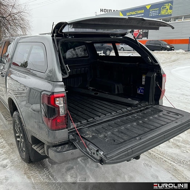 2023 Ford Ranger High Quality Fiberglass Waterproof Hardtop Canopy Fixed Side Window Slding Side Window Canopy with Handle Lock