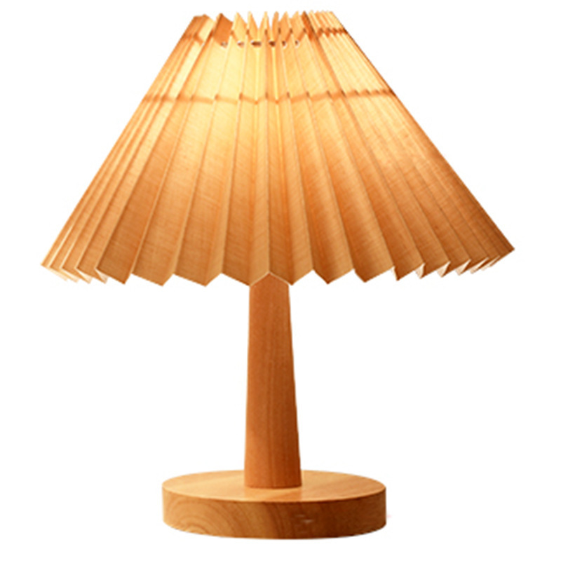 Creative LED USB Dimmable Remote Control Wood Base Table Lamp Desk Light Bedside Reading Lamp