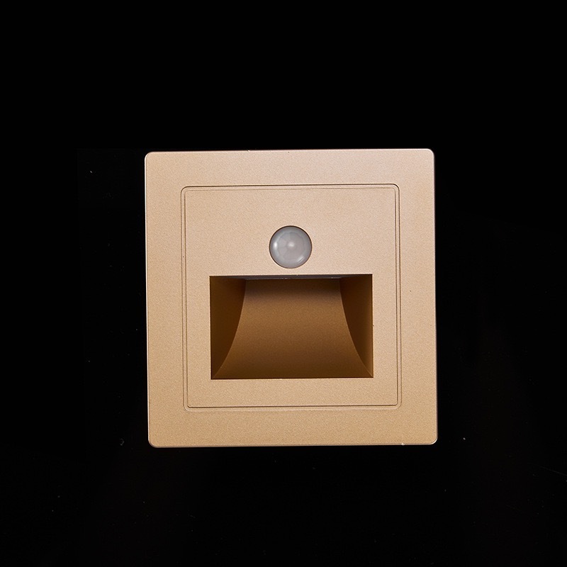 Recessed Led Stair Lamp 85-265V Sensitive Wall Light  For Step Stairway Aisle Basement Passage Corridor Corner Entrance Bathroom