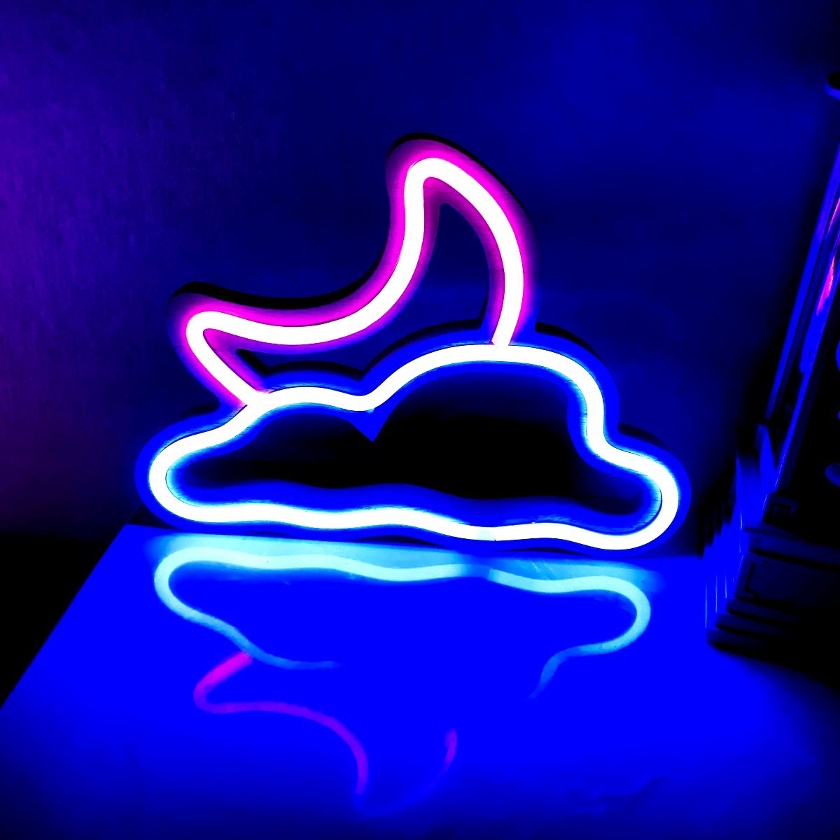 Led Neon Sign Back Light Sunrise Cloud Moon Star Hand Hello for Party Wedding Decoration Xmas Gift Night  Kid's Toy Animal